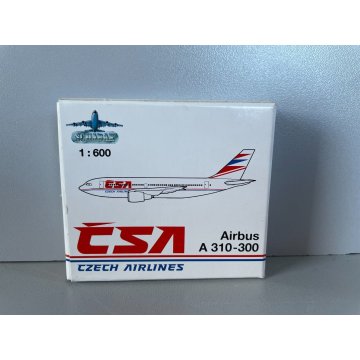 MODELLO STATICO AEREO CSA Czech Airlines 1:600 BOEING A310-300 AIRPLANE Schabak