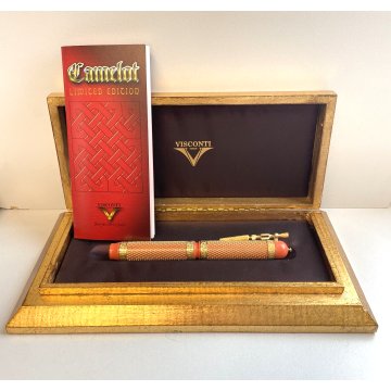 PENNA STILOGRAFICA VISCONTI CAMELOT 199 LIM. EDITION ORO MASSICCIO 18K EBANITE