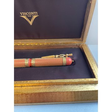 PENNA STILOGRAFICA VISCONTI CAMELOT 199 LIM. EDITION ORO MASSICCIO 18K EBANITE