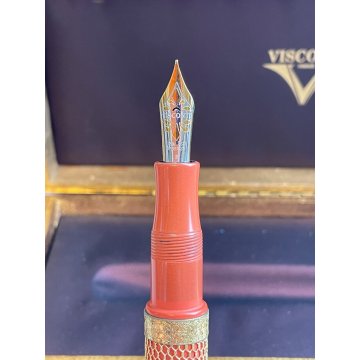 PENNA STILOGRAFICA VISCONTI CAMELOT 199 LIM. EDITION ORO MASSICCIO 18K EBANITE