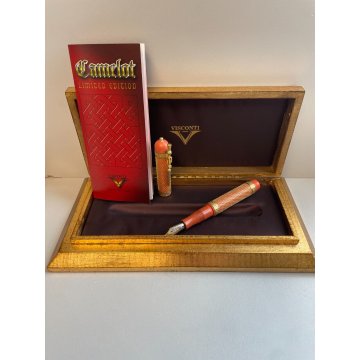 PENNA STILOGRAFICA VISCONTI CAMELOT 199 LIM. EDITION ORO MASSICCIO 18K EBANITE