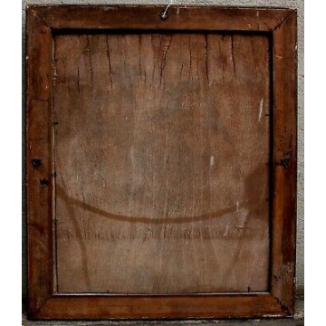 ANTICO QUADRO DIPINTO E.M. Bosone OLIO TAVOLA RITRATTO MASCHILE UOMO BAFFI 1917