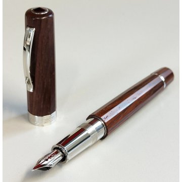 OMAS Arte Italiana Wood PENNA STILOGRAFICA argento 925 Fountain Pen PLUME WI 440