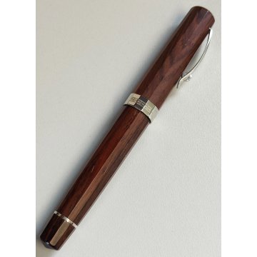 OMAS Arte Italiana Wood PENNA STILOGRAFICA argento 925 Fountain Pen PLUME WI 440