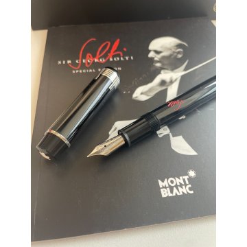 PENNA STILOGRAFICA MONTBLANC SIR GEORG SOLTI BOX FOUNTAIN PEN ORO 18K BROCHURE