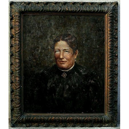ANTICO QUADRO DIPINTO OLIO TAVOLA E.M. Bosone RITRATTO FEMMINILE NOBILDONNA 1917