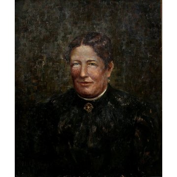 ANTICO QUADRO DIPINTO OLIO TAVOLA E.M. Bosone RITRATTO FEMMINILE NOBILDONNA 1917