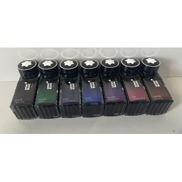 Montblanc lotto 7 colori INCHIOSTRO 50ML NUOVO INK BOTTLE PENNA STILOGRAFICA