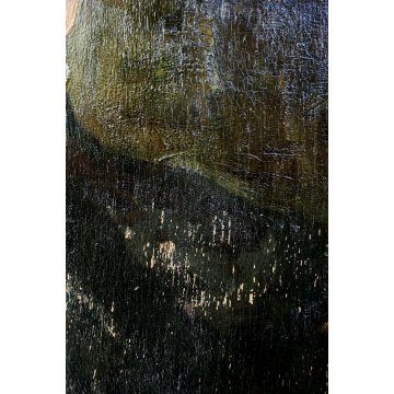 ANTICO QUADRO DIPINTO OLIO TAVOLA E.M. Bosone RITRATTO FEMMINILE NOBILDONNA 1917