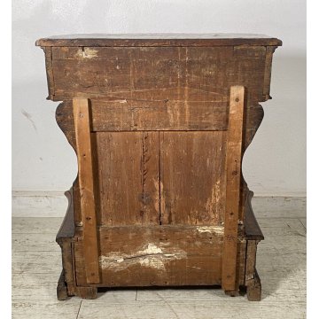 ANTICO INGINOCCHIATOIO BAROCCO ROMA LEGNO NOCE SECRETAIRE CHIESA 1700 EPOCA