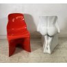 COPPIA SEDIA DESIGN Fabio Novembre MOD. Her POLIPROPILENE CHAIR ANNI 80/90 ROSSA