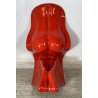 COPPIA SEDIA DESIGN Fabio Novembre MOD. Her POLIPROPILENE CHAIR ANNI 80/90 ROSSA