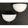 COPPIA LAMPADE PARETE VINTAGE MURANO VENINI VICTORIA VICTOR DESIGN APPLIQUE