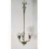 RARISSIMO LAMPADARIO ATTR. ERCOLE BAROVIER E TOSO ANNI 40 VETRO MURANO CEILING