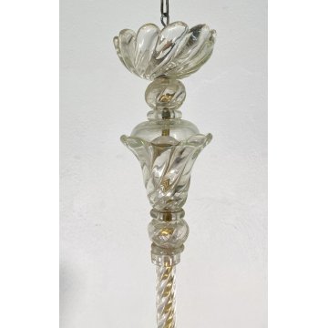 RARISSIMO LAMPADARIO ATTR. ERCOLE BAROVIER E TOSO ANNI 40 VETRO MURANO CEILING