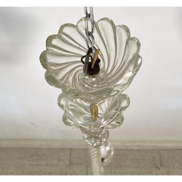 RARISSIMO LAMPADARIO ATTR. ERCOLE BAROVIER E TOSO ANNI 40 VETRO MURANO CEILING