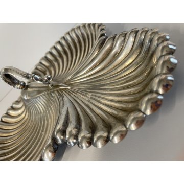 VASSOIO SILVERPLATED VASSOIO ANTIPASTI DOLCI TRILOBATO CON MANICO SCALOP SHELL