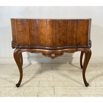 ANTICA SCRIVANIA DA CENTRO CHIPPENDAL SCRITTOIO 1800 LEGNO 5 CASSETTI OLD RADICA