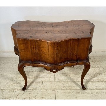 ANTICA SCRIVANIA DA CENTRO CHIPPENDAL SCRITTOIO 1800 LEGNO 5 CASSETTI OLD RADICA