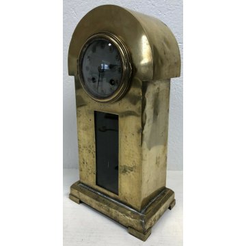 ANTICO OROLOGIO TAVOLO ART NOUVEAU BRASS DORATO PARIGINA 1800 PENDOLO EPOCA