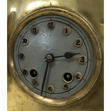 ANTICO OROLOGIO TAVOLO ART NOUVEAU BRASS DORATO PARIGINA 1800 PENDOLO EPOCA