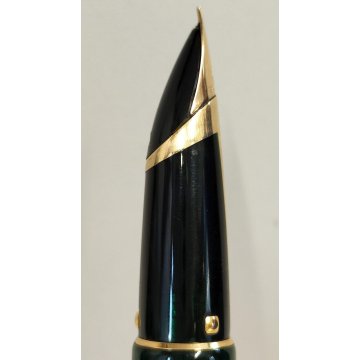 WATERMAN Edson Smeraldo PENNA STILOGRAFICA Vintage Fountain Pen VERDE ORO plume