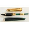WATERMAN Edson Smeraldo PENNA STILOGRAFICA Vintage Fountain Pen VERDE ORO plume