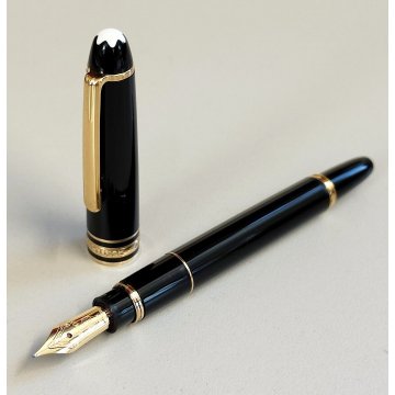 MONTBLANC Meisterstuck 114 HOMMAGE W. A. Mozart NERO ORO Penna Stilografica MINI