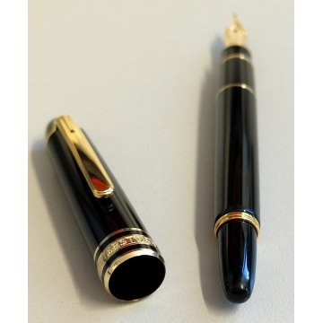 MONTBLANC Meisterstuck 114 HOMMAGE W. A. Mozart NERO ORO Penna Stilografica MINI