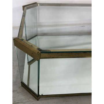 TAVOLO CAFFE SALOTTO DESIGN VETRO ACCIAIO SPECCHIO TABLE GLASS VINTAGE TAVOLINO 