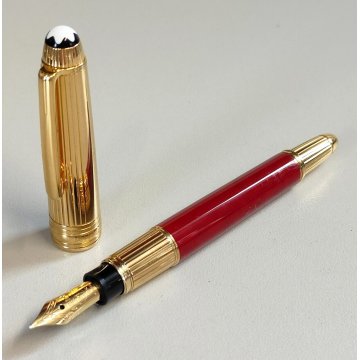 MONTBLANC Meisterstuck 114 HAWAM Coral ROSSO ORO Penna Stilografica MINI nib 18k