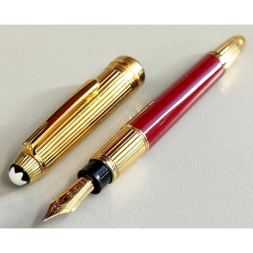 MONTBLANC Meisterstuck 114 HAWAM Coral ROSSO ORO Penna Stilografica MINI nib 18k