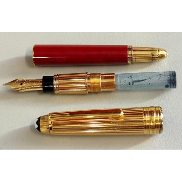 MONTBLANC Meisterstuck 114 HAWAM Coral ROSSO ORO Penna Stilografica MINI nib 18k