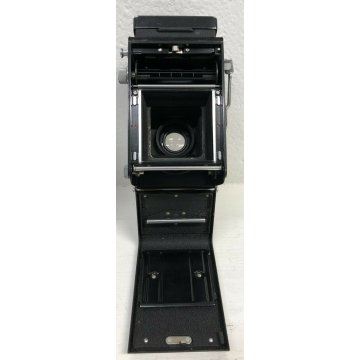 ANTICA MACCHINA FOTOGRAFICA MINOLTA AUTOCORD ROKKOR CITIZEN NERO DECORATA EPOCA