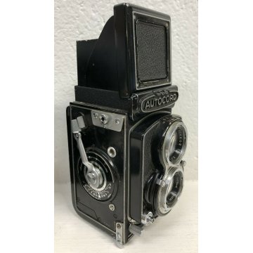 ANTICA MACCHINA FOTOGRAFICA MINOLTA AUTOCORD ROKKOR CITIZEN NERO DECORATA EPOCA