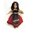 ANTICA BAMBOLA CARTAPESTA GESSATA COSTUME TRADIZIONALE ALSAZIA 50cm DOLL '30/'40