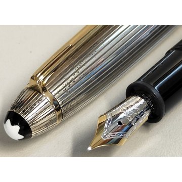 Montblanc SOLITAIRE 146 Doué Argento 925 PENNA STILOGRAFICA Fountain Pen PLUME