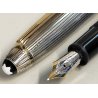 Montblanc SOLITAIRE 146 Doué Argento 925 PENNA STILOGRAFICA Fountain Pen PLUME