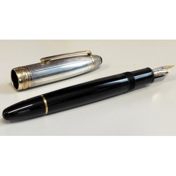 Montblanc SOLITAIRE 146 Doué Argento 925 PENNA STILOGRAFICA Fountain Pen PLUME