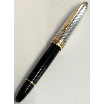 Montblanc SOLITAIRE 146 Doué Argento 925 PENNA STILOGRAFICA Fountain Pen PLUME