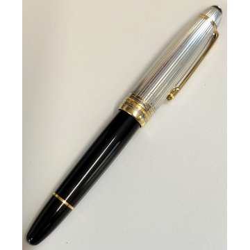 Montblanc SOLITAIRE 146 Doué Argento 925 PENNA STILOGRAFICA Fountain Pen PLUME