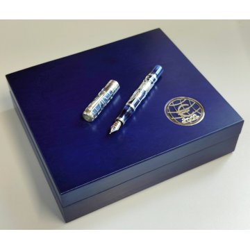 MONTEGRAPPA Euro 2002 Lim. Edition PENNA STILOGRAFICA Argento 925 FOUNTAIN PEN