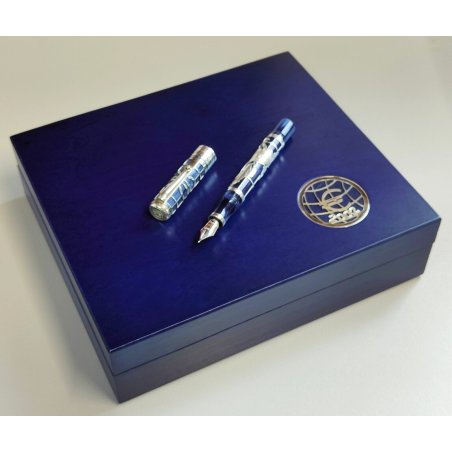 MONTEGRAPPA Euro 2002 Lim. Edition PENNA STILOGRAFICA Argento 925 FOUNTAIN PEN