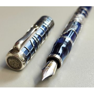 MONTEGRAPPA Euro 2002 Lim. Edition PENNA STILOGRAFICA Argento 925 FOUNTAIN PEN