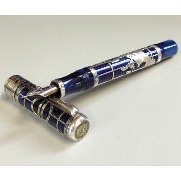 MONTEGRAPPA Euro 2002 Lim. Edition PENNA STILOGRAFICA Argento 925 FOUNTAIN PEN