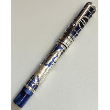 MONTEGRAPPA Euro 2002 Lim. Edition PENNA STILOGRAFICA Argento 925 FOUNTAIN PEN