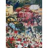 GRANDE QUADRO OLIO TELA  Cascella "Portofino" POLIMATERICO MARINA PAESAGGIO 1980