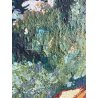 GRANDE QUADRO OLIO TELA  Cascella "Portofino" POLIMATERICO MARINA PAESAGGIO 1980