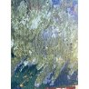 GRANDE QUADRO OLIO TELA  Cascella "Portofino" POLIMATERICO MARINA PAESAGGIO 1980
