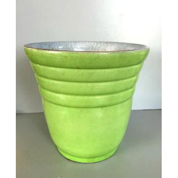 ANTICO VASO CACHE POT PORTAVASO CERAMICA DESIGN Giovanni Petucco VERDE '50